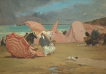 Denis ETCHEVERRY (1867-1952), Coup de vent à Trouville, s.d., oil on canvas, 110 x 115 cm. . © RMN-Grand Palais (musée d'Orsay) / Hervé Lewandowski