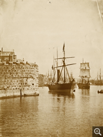 Bateaux sortant du port du Havre, avant 1861, Archives municipales du Havre