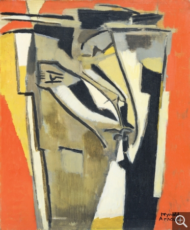 Reynold ARNOULD (1919-1980), Pour un portrait de Frank Elgar, 1964, huile sur toile, 61 x 50 cm. Collection Rot-Vatin. © Droits réservés