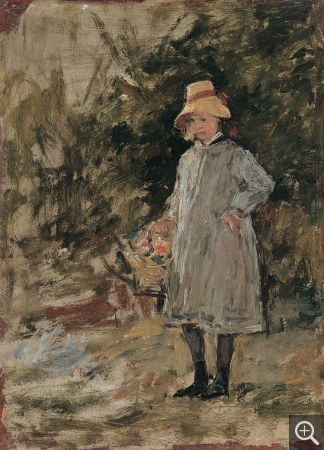 Eugène BOUDIN (1824-1898), Portrait de fillette, ca. 1880, oil on panel, 29.3 x  21.7 cm. . © Honfleur, musée Eugène Boudin / Henri Brauner