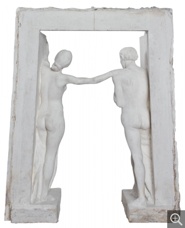 Albert BARTHOLOMÉ (1848-1928), Second model for the Monument to the Dead, ca. 1895, plaster, 84 x 68.5 x 40 cm. © MuMa Le Havre / Charles Maslard