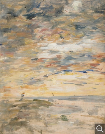 Eugène BOUDIN (1824-1898), Étude de ciel au couchant, ca. 1888-1895, huile sur bois, 27,5 x 21 cm. © MuMa Le Havre / Florian Kleinefenn