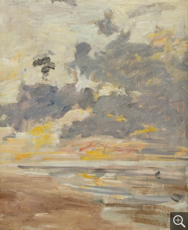 Eugène BOUDIN (1824-1898), Grand ciel, ca. 1888-1895, oil on wood, 26.8 x 21.8 cm. © MuMa Le Havre / Florian Kleinefenn
