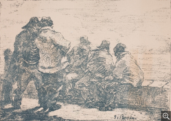 Eugène BOUDIN (1824-1898), Mathurins, ca. 1897, lithographie, 11 x 15,5 cm. © MuMa Le Havre / Florian Kleinefenn