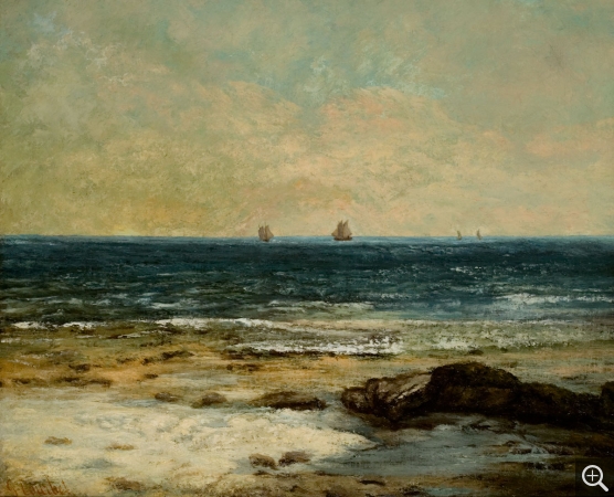 Gustave COURBET (1819-1877), The Seashore at Palavas, ca. 1854, oil on canvas, 60 x 73.5 cm. © MuMa Le Havre / Florian Kleinefenn