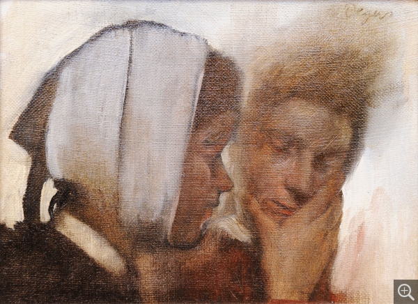 Edgar DEGAS (1834-1917), Les Blanchisseuses, ca. 1870-1872, huile sur toile, 15 x 21 cm. © Ministère de la Culture et de la Communication / Didier Plowy
