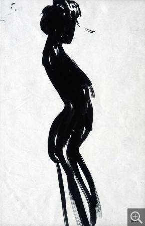 Albert MARQUET (1875-1947), Sinuous Woman (front), ca. 1904, Indian ink on wove paper, 28.5 x 18.8 cm. © MuMa Le Havre / Charles Maslard