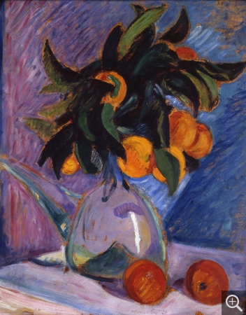 Jean PUY (1876-1960), Nature morte, bouquet d’oranges dans un pichet ou Collioure, 1913, huile sur bois, 46 x 38 cm. © MuMa Le Havre / Florian Kleinefenn — © ADAGP, Paris, 2015