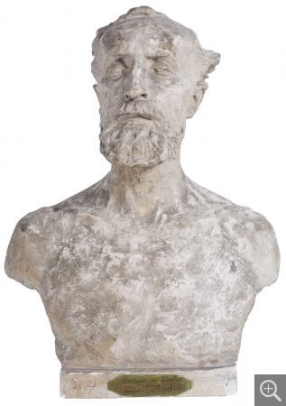 Auguste RODIN (1840-1917), Bust of Dalou, 1883, stearin plaster, 52 x 43 x 24 cm. © MuMa Le Havre / Charles Maslard