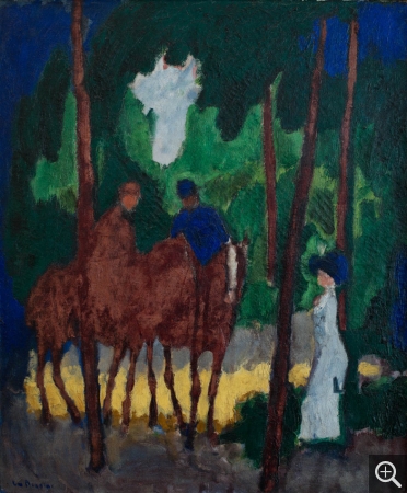 Kees van DONGEN (1877-1968), Les cavaliers au Bois de Boulogne, ca. 1908-1909, huile sur toile, 64 x 53,2 cm. © MuMa Le Havre / David Fogel — © ADAGP, Paris, 2013