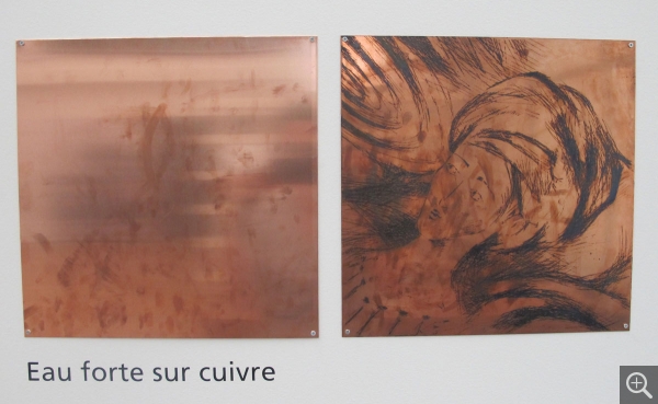 Les supports de gravure et matrices en cuivre. © MuMa Le Havre / Marie Bazire