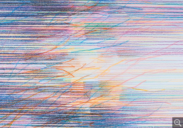 Patrice BALVAY (1968), Surimpression, crayon sur papier, 60 x 55 cm. © Laurent Lachèvre