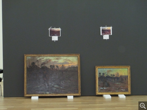 Deux œuvres de Dufy, à gauche : Fin de journée au Havre, 1901 ; à droite : l'Étude préparatoire, 1900-1901. © MuMa Le Havre / Pauline Berthelot — © ADAGP, Paris, 2013