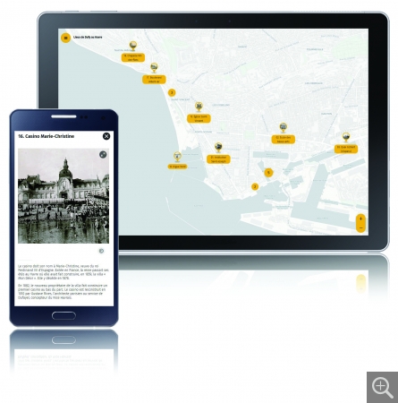 Application interactive : Carte des sites de Dufy au Havre. © 2019 MuMa Le Havre / Biinlab