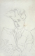 Reynold ARNOULD (1919-1980), Portrait de Marthe Bourhis-Arnould, vers 1945, crayon sur papier, 26 x 15,5 cm. Collection Rot-Vatin. © cliché S. Nagy