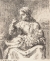 Jean-François MILLET (1814-1875), La Bouillie, 1861, eau forte, 28 x 19,5 cm. © Cherbourg-Octeville, musée d’art Thomas Henry / Daniel Sohier
