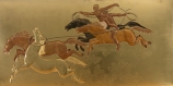 Jean DUNAND (1877-1942), Taming the Horse, ca. 1935, lacquer panel, 80 x 170 cm. © MuMa Le Havre / Charles Maslard
