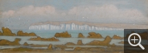Jean Francis AUBURTIN (1866-1930), Falaises de Dieppe, gouache, pastel et fusain sur papier, 28 x 73,5 cm. . © MuMa Le Havre / Jean-Louis Coquerel