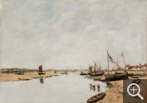 Eugène BOUDIN (1824-1898), Etaples, la Canche, marée basse, 1890, huile sur toile, 46 x 65 cm. . © Droits réservés