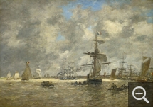 Eugène BOUDIN (1824-1898), Le Port d’Anvers, 1876, huile sur toile, 69 x 97 cm. © Musée de Grenoble / Jean-Luc Lacroix