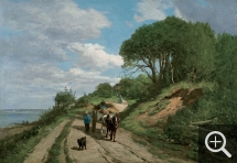 Eugène BOUDIN (1824-1898), La Route de Trouville (près du Butin), Honfleur, ca. 1855-1860, huile sur toile, 57 x 83 cm. © Honfleur, musée Eugène Boudin