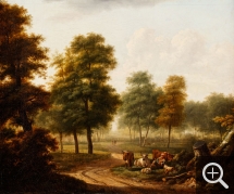 Lazare BRUANDET (1755-1804), Landscape, oil on canvas, 46.5 x 56 cm. © Cherbourg-Octeville, musée d’art Thomas Henry / Daniel Sohier