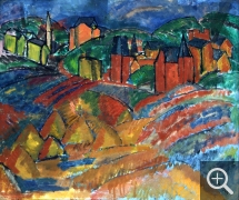 Raoul DUFY (1877-1953), La Plage à Sainte-Adresse, vers 1908-1909, huile sur toile, 54 × 64,5 cm. Liège, musée des Beaux-Arts/La Boverie. © Ville de Liège – Musée des Beaux-Arts/La Boverie © ADAGP, Paris 2019
