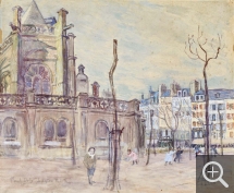 Raoul DUFY (1877-1953), Le Square Notre-Dame, 1905, aquarelle et gouache sur papier, 48 × 58,4 cm. Collection particulière. © Courtesy Sotheby’s © ADAGP, Paris 2019