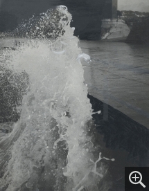 Pierre JAHAN (1909-2003), Splashing Wave, 1935, black and white photography, 22 x 17.2 cm. Paris, galerie Michèle Chomette. © Pierre Jahan