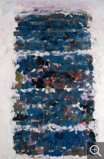 Joan MITCHELL (1925-1992), Champs, 1990, huile sur toile, 280 x 180 cm. © Caen, musée des beaux-arts / Martine Seyve