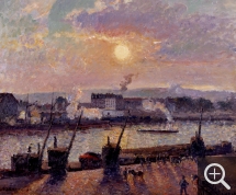 Camille PISSARRO (1831-1903), Quai de la Bourse, Rouen, Sunset, 1898, oil on canvas. © Collection Linda Gale Sampson