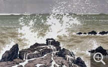 Henri RIVIÈRE (1864-1951), The Storm, ca. 1891, woodcut, 4-colour print on vellum, 29.2 x 45.8 cm. © Paris, BnF — © ADAGP, Paris, 2013