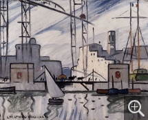 Louis Mathieu VERDILHAN (1875-1928), Marseille, the Ferry Bridge, ca. 1918-1920, oil on canvas, 82.5 x 101 cm. © Marseille, musée Cantini / Jean Bernard