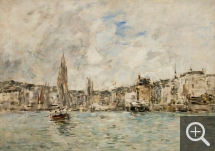 Eugène BOUDIN (1824-1898), Le Port de Honfleur, 1897, oil on canvas, 46 x 66 cm. © MuMa Le Havre / Florian Kleinefenn