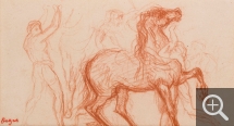 Edgar DEGAS (1834-1917), Rider. Study for Jephtha's Daughter, ca. 1859-1861, red chalk, 12 x 28.5 cm. Senn-Foulds collection. © MuMa Le Havre / Florian Kleinefenn