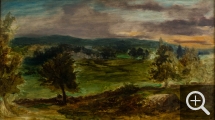 Eugène DELACROIX (1798-1863), Paysage à Champrosay, ca. 1849, huile sur toile, 41 x 72,5 cm. © MuMa Le Havre / David Fogel