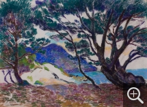 Armand GUILLAUMIN (1841-1927), Maritime Pines, Creek in Le Brusc, ca. 1911, pastel on paper, 48 x 62 cm. © MuMa Le Havre / Charles Maslard