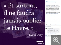 Médiation numérique de l'exposition Dufy au Havre. Capture d'écran