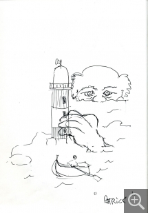 Patrick, extrait du cahier de caricatures - espace de découverte de l’exposition « Lyonel Feininger, l'arpenteur du monde ». © Droits réservés