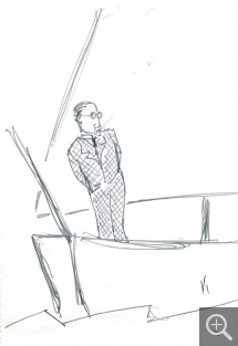 Anonyme, extrait du cahier de caricatures - espace de découverte de l’exposition « Lyonel Feininger, l'arpenteur du monde ». © Droits réservés
