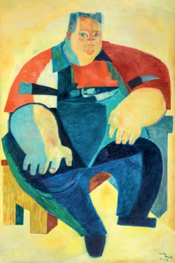 Reynold ARNOULD (1919-1980), Big boy (Camille Renault), étude n° 1, 25 septembre 1948, huile sur toile, 188 x 128 cm. Puteaux, collection Maison de Camille. © cliché S. Nagy