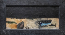 Georges BRAQUE (1882-1963), Barque sur la grève, 1956, huile sur toile, 50,5 x 95,5 cm. MuMa musée d'art moderne André Malraux. © MuMa Le Havre / Charles Maslard © ADAGP