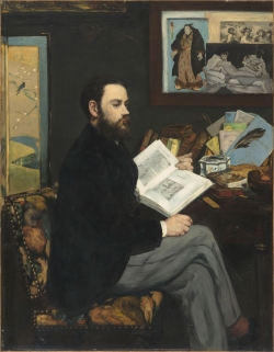Édouard MANET (1832-1883), Emile Zola, huile sur toile, 146,5 x 114 cm. Paris, musée d’Orsay. © RMN-Grand Palais / Hervé Lewandowski