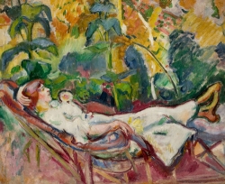 Othon FRIESZ (1879-1949), Femme à la chaise longue, 1907, huile sur toile, 54,5 x 66 cm. Le Havre, MuMa. © 2005 MuMa Le Havre / Florian Kleinefenn