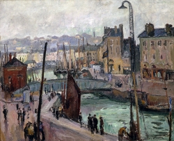 Othon FRIESZ (1879-1949), Le Havre, le bassin du Roy, huile sur toile. © MuMa Le Havre / Florian Kleinefenn