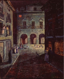 Dario de Regoyos, Luz electrica, 1901, huile sur toile, 73 x 59,5 cm. Irun. © DR