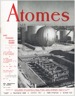 Atomes. Chimie, pétrochimie, matières plastiques, n° 129, janvier 1957. Collection particulière. © Droits réservés
