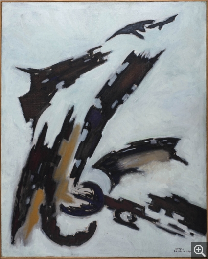 Raymond GOSSELIN (1924-2017), Composition, 1964, huile sur toile, 81 x 65 cm. Le Havre, musée d’art moderne André Malraux, achat de la ville en 1964. © 2018 MuMa Le Havre / Charles Maslard