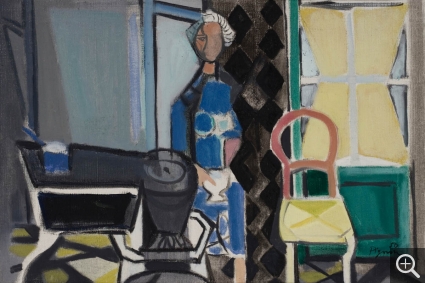 Édouard PIGNON (1905-1993), La Cuisine, 1950, huile sur toile, 38 x 55 cm. Le Havre, musée d'art moderne André Malraux, achat de la Ville, 1952. © 2005 MuMa Le Havre / Florian Kleinefenn © ADAGP, Paris 2020