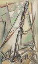 Reynold ARNOULD (1919-1980), Derrick, circa 1958-1959, huile sur toile, 164 x 99 cm. Le Havre, musée d’art moderne André Malraux, don Marthe Arnould, 1981. © 2015 MuMa Le Havre / Charles Maslard